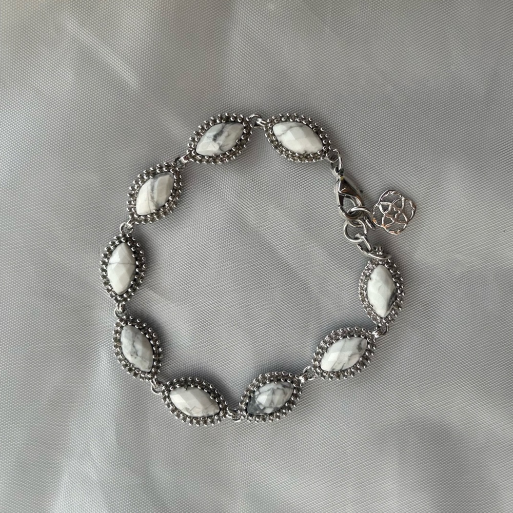 Kendra Scott Silver Howlite Jana Bracelet